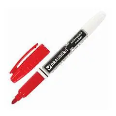 Маркер стираемый для белой доски Brauberg, красный, 4 мм, клип, фото №1