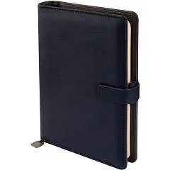 Ежедневник недат В5 "TOSCANA" темно-синий( на кольцах), фото №1