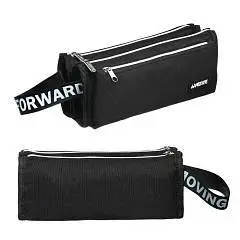 Пенал "deVENTE. MovingForward. Black" 21x10x7,5см, 2отд, с ручкой, фото №1