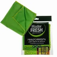 Салфетка для стекол и зеркал Master FRESH МИКРОФИБРА 30х30см, фото №1