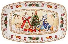 Блюдо Lefard "Дед Мороз и Снегурочка" прямоуг 25х16х3 см, фото №1
