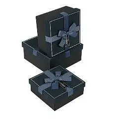 Коробка подарочная "Элеганс" blue 19х19х9.5см 3-3, фото №1