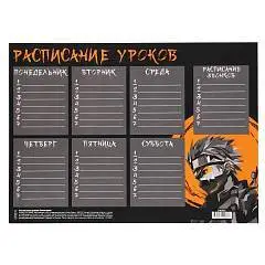 Расписание уроков "Аниме воин" А4, фото №1