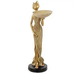 Фигурка декоративная "Кошка" L15 W12 H33 см, фото №1