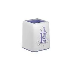 Подставка настольная EK Forte, Lavender, белая с фиолетовым, фото №1
