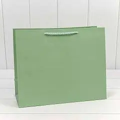 Сумка подарочная "Фактура" Фисташковый 26*32*13см, фото №1