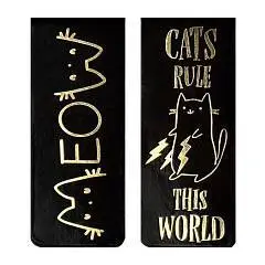 Набор закладок магнитных д/книг "КОТЫ ПРАВЯТ МИРОМ" 4 шт, фото №1