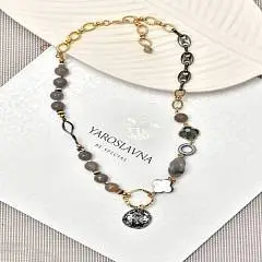 Колье "Строгая роскошь" (натур. камни), фото №1