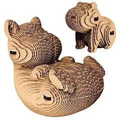 Пазл конструктор картонный 3D Капибара и малыш 103дет QBRIX, фото №1