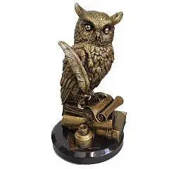 Изделие декоративное Филин (сусальное золото) L13W13H22 см, фото №1