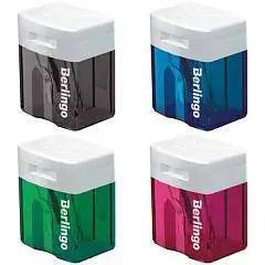 Точилка пластиковая "Berlingo" Perfect, 1 отв, ассорти, фото №1