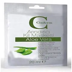 Маска д/л глиняная Claderm Aloe Vera саше 20мл, фото №1