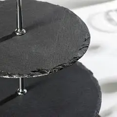 Блюдо из сланца Magistro Valley, 2ярусное, d25.20х28 см, фото №1