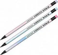 Карандаш чернографитный Berlingo "Shade" HB, чер.дер, ластик, фото №1