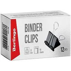 Зажим для бумаг EK 32 мм, черный, фото №1