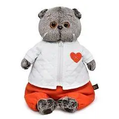 Игрушка мягкая Басик в стеганой куртке и комбинезоне, фото №1
