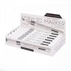 Маркер акриловый Sketch&Art серебро 1шт, фото №1