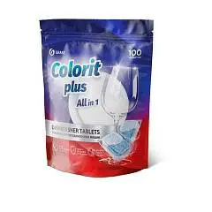 Таблетки для посудомоечных машин "GraSS" COLORIT 100шт, фото №1