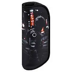 Пенал школьный "Гонщик в шлеме" молния б/наполн 20х9,5х8,5см, фото №1