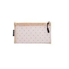 Пенал deVENTE "Секретная сетка" 21x10x1см беж.сердечко, фото №1