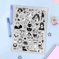 Наклейки Аниме ЧБ, фото №1