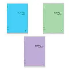 Тетрадь д/нот А4 24л "CoverPrо" ассорти, фото №1