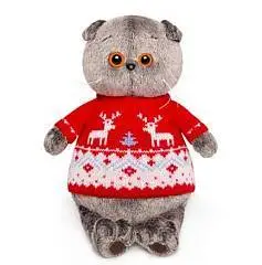 Игрушка мягкая  Басик в свитере с оленями (В1), фото №1
