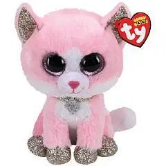 Игрушка мягкая TY Beanie Babies Розовая кошечка FIONA 15 см, фото №1
