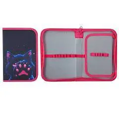 Пенал ткань 1 отд 20*13*3см откидная планка Cosmo cat, фото №1