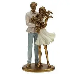 Фигурка декоративная "Влюбленная пара" L12 W7,5 H25 см, фото №1