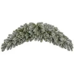 Ёлочная гирлянда "Сваг", заснеж, 108*18*35 см,155 веток, литая, фото №1