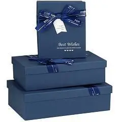 Коробка подарочная "Бант сине-голубой"23х16х9см 3-3, фото №1