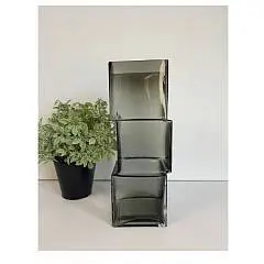 Ваза настольная 10х30 см стекло, фото №1