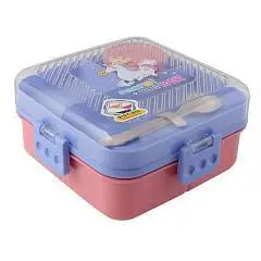 Ланчбокс Unicorn 20х20х9см сиреневый, фото №1