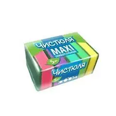 Губки д/посуды ЧИСТЮЛЯ MAXI 5 шт, фото №1