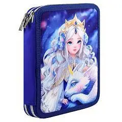 Пенал на 2 отд. "Паринцесса с драконом" увеличенный размер, 19,5, фото №1