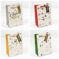 Сумка подарочная "Новый год" с тиснением 18*23*10см, фото №1