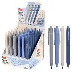 Ручка шариковая Hatber "Pocket" 0,5мм, синяя, фото №1