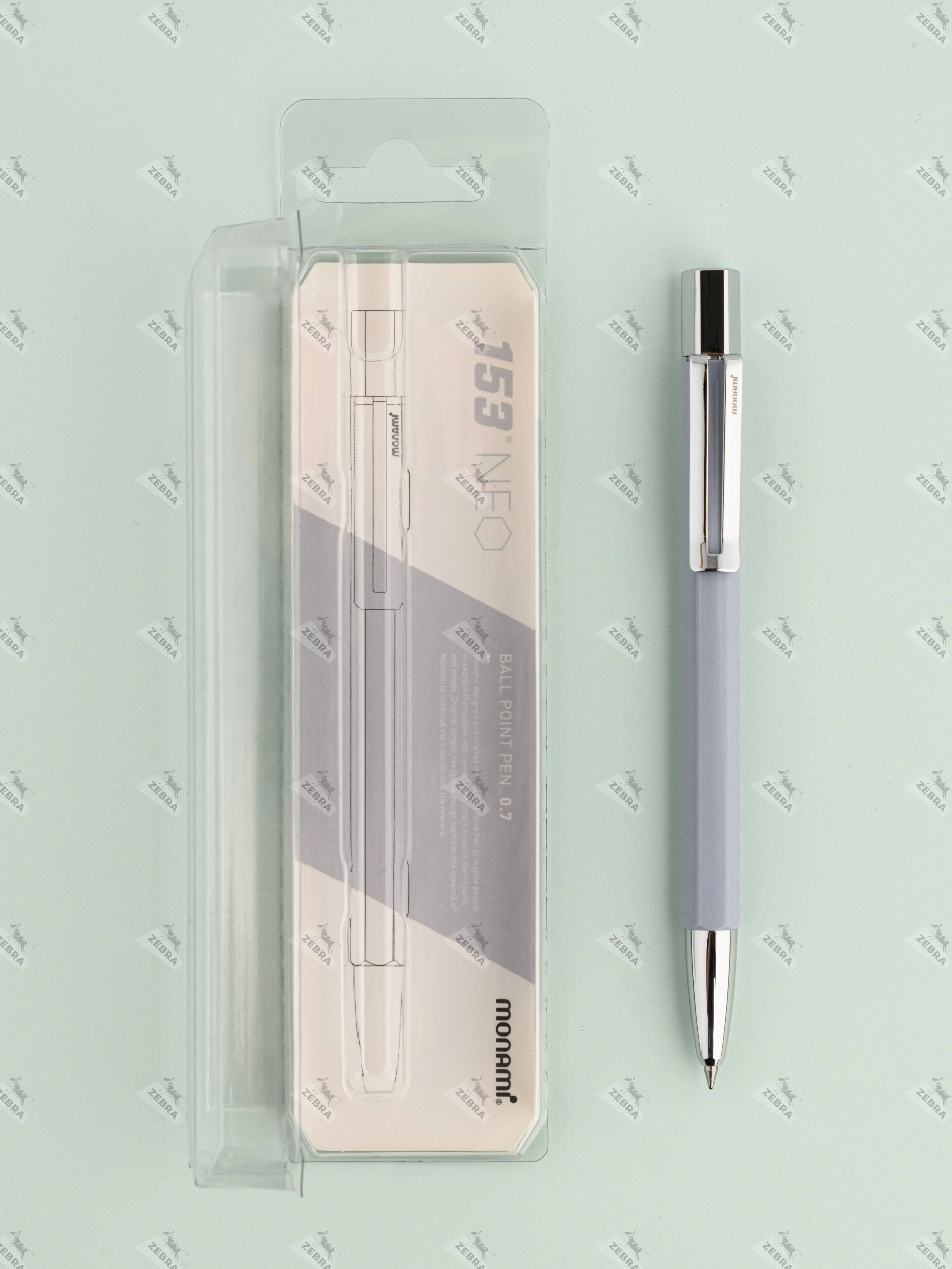 Ручка шариковая MONAMI 153 Neo Grey, фото №1