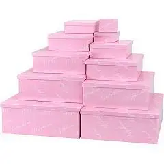 Коробка подарочная "Поздравляю" розовая 25,5*25,5*13 см 11-11, фото №1