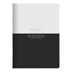 Тетрадь А4 48л кл "Believe", айвори полоса, фото №1