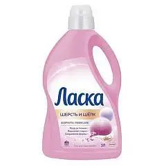 Жидкость для стирки "Ласка" 3л Шерсть и шелк, фото №1