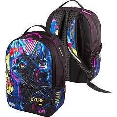 Рюкзак deVENTE Label Cyber Cat 39x30x17см 2отд черн/син/роз, фото №1