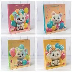 Сумка подарочная 3D аппликация "Детский" 30*41,5*12см, фото №1