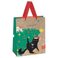 Сумка подарочная "NY cat" крафт 18*23*10см, фото №1