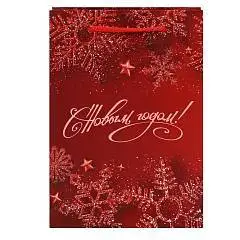 Сумка подарочная "Снежное мерцание" 14x20x6,5см, фото №1