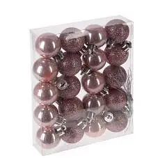 Набор шаров 20 шт "Снежок розовый", D 3 см, фото №1