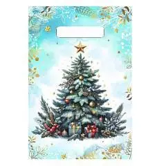 Пакет п/э  Акварельная ель  30*20 см, фото №1