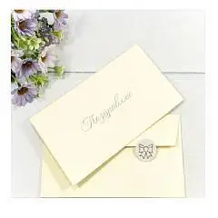 Конверт подарочный "Поздравляю" шампань, фото №1