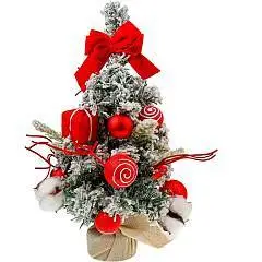 Елка декоративная "Зимняя красавица", 50см, красная, фото №1